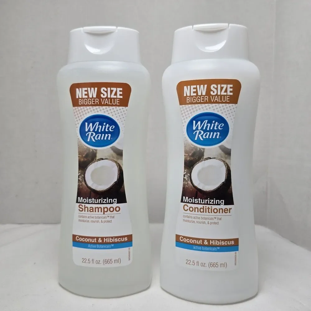 White Rain Moisturizing Shampoo & Conditioner Pair Coconut & Hibiscus 22.5 fl oz